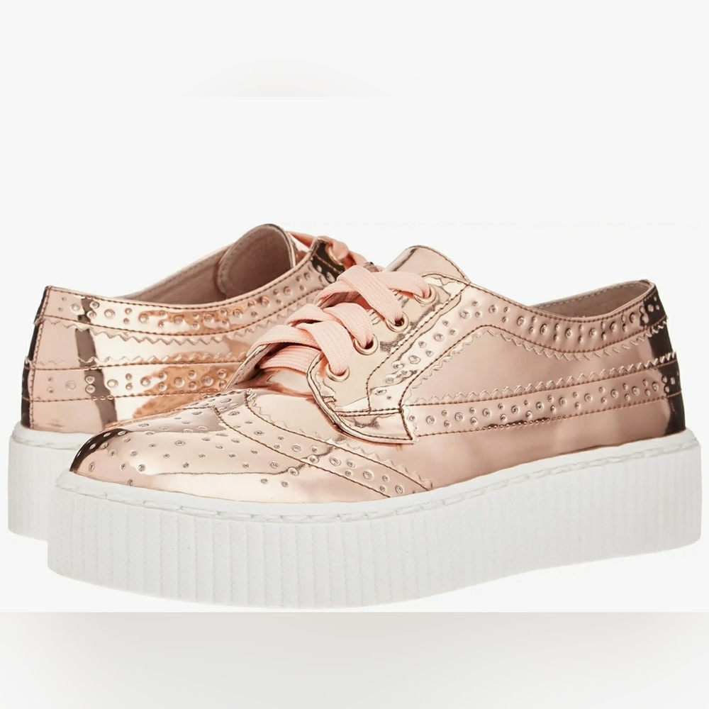 COLORFUL SHELLYS LONDON ROSE TONE UPPER LEATHER WING-TIPPED FASHION COMFORT